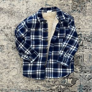 Plaid Fleece lined button up.